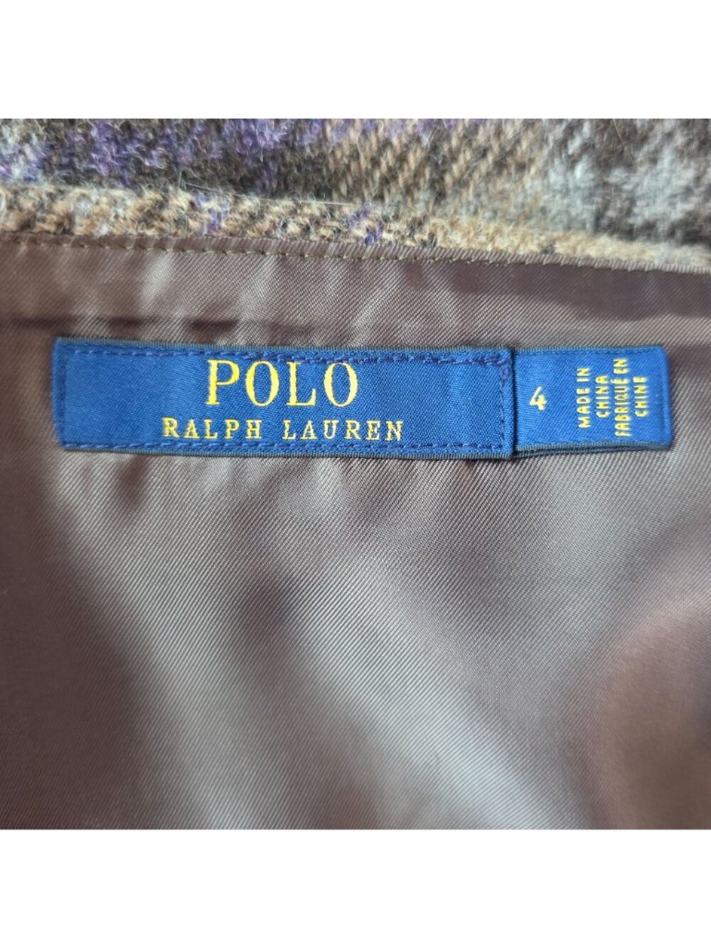 Polo Ralph Lauren Womens 4 Skirt Wool Plaid Leather Buckle Mini Wrap Preppy - Picture 6 of 10